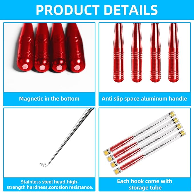 Fish Hook Remover Tool,Fishing Hook Quick Removal Device,Fishing Gear Security Extractor Equipment Kits for Adult,Hook Extractor Accessories Tools with Storage Tube,4Pcs