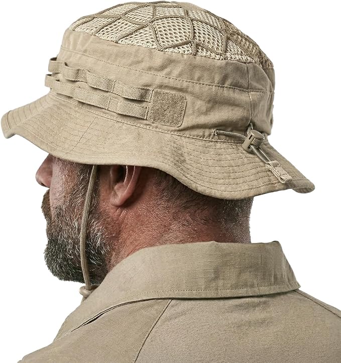 CQR Men's Tactical Boonie Hat, Breathable Packable Sun Hat for Hunting, Hiking, Fishing, Shooting, and Outdoor Activities