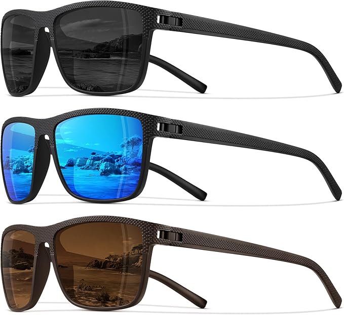 STORYCOAST Polarized Sunglasses for Men Women Classic Square Sports Fishing Running Golf Sun Glasses UV Protection