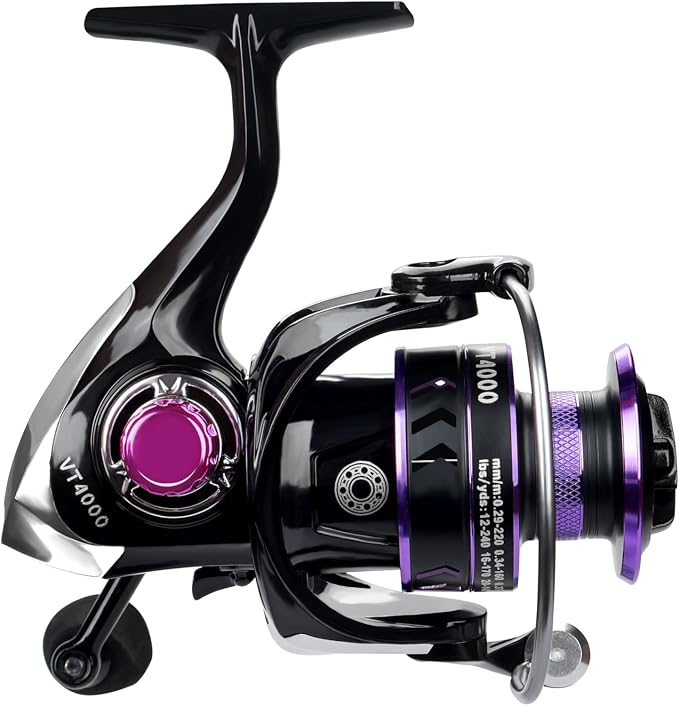 Rikimaru VT Spinning Reels, Carbon Fiber 30LBs Max Drag, 9+1 Shielded BB, Saltwater Freshwater Spinning Fishing Reel, 5.1:1/6.2:1, 2000, 3000, 4000, 5000，6000, 7000 Series
