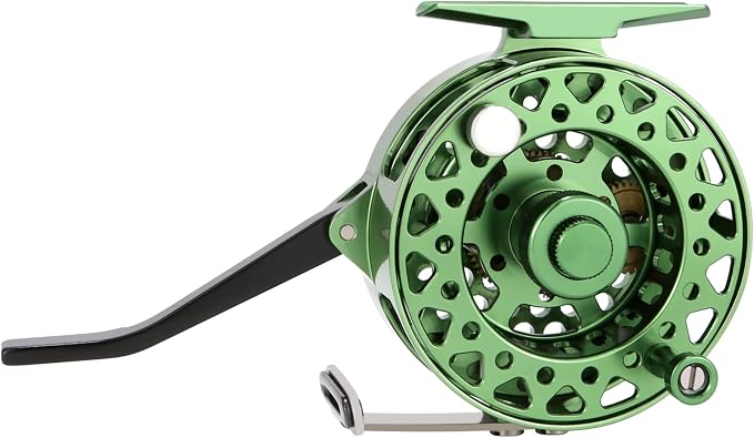 Semi-Automatic Fly Fishing Reel, CNC Machined Aluminum, Quick Line Retrieval, Adjustable Drag, Quick Spool Removal, Freshwater Lake Stream Pond Fishing
