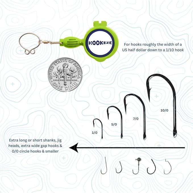 HOOK-EZE Fly Fishing Accessories - Fishing Knot Tying Tool for Tying Fishing Line to Hooks - Fishing Gear and Equipment, Gadget to Tie Knots Quick and Easy - Fishing Gifts for Men