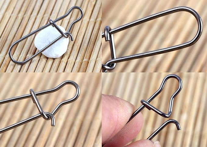 Duo-Lock Fishing Snaps Stainless Nice Snaps Fishing Clips Lure Hook Connector Quick Change Lock Saltwater Fishing Accessories Size #000-#10