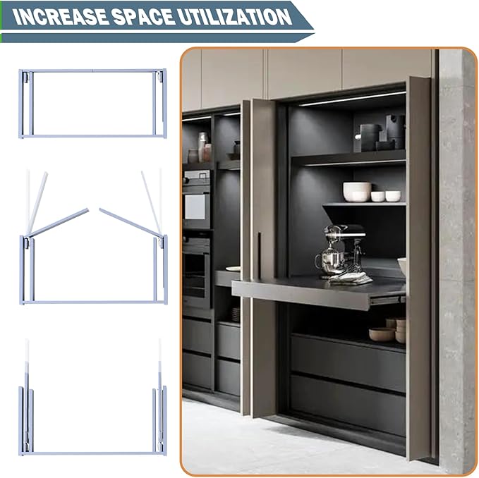 Cabinet Pocket Door Slide System Kit 22",2PCS Inset Sliding Hardware for Hidden Cabinet Doors, 45lbs Capacity, Space Saving Pocket Door Hardware for Kitchen, Pantry, Closet