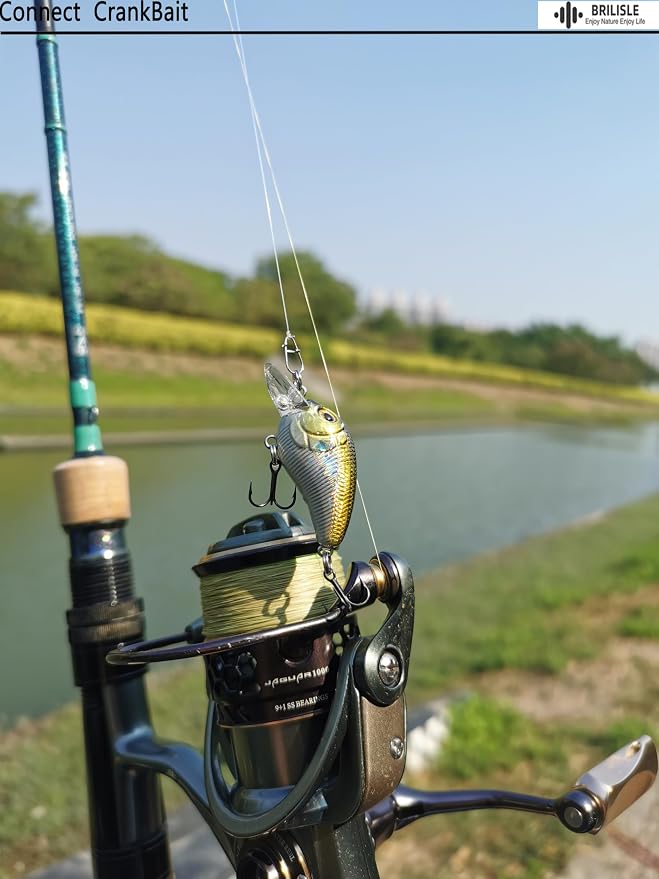 Crankbait Snaps & Snap Clips for Bass Lures, Duolock Snaps Fishing Freshwater, Duo Lock Fast Snaps Stainless Steel Higher Tensile Strength