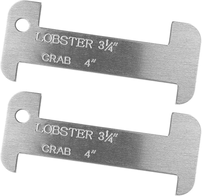 Dr.Fish Crab and Lobster Gauge, PVC Aluminum Gauge Measure for Blue Crab Lobster Shrimp Clam, Multi-Functional Measuring Tool Designed for Seafood Harvesting Enthusiasts