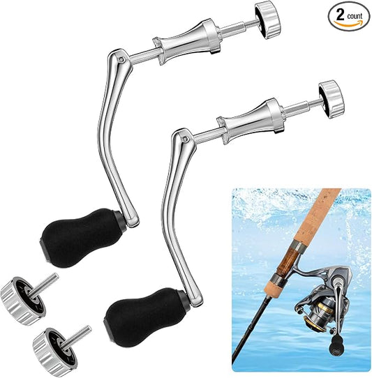 MorningRo Fishing Reel Handle Crank Rotary Knob Power Handles for Spinning Reel Replacement Grip Parts, Middle Size Type 1000-4000