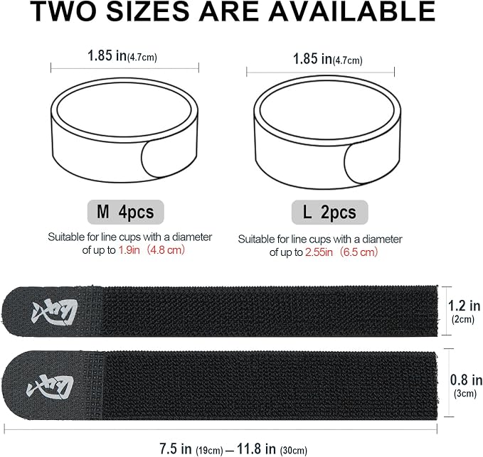 Fishing Reel Spool Cover Protector Band, Elastic Hook and Loop