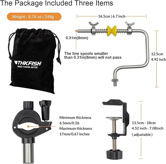 THKFISH Fishing Line Spooler Fishing Line Winder Spooler Fishing Accessories Adjustable Stable Portable Fishing Line Spooler/Fishing Line Remover