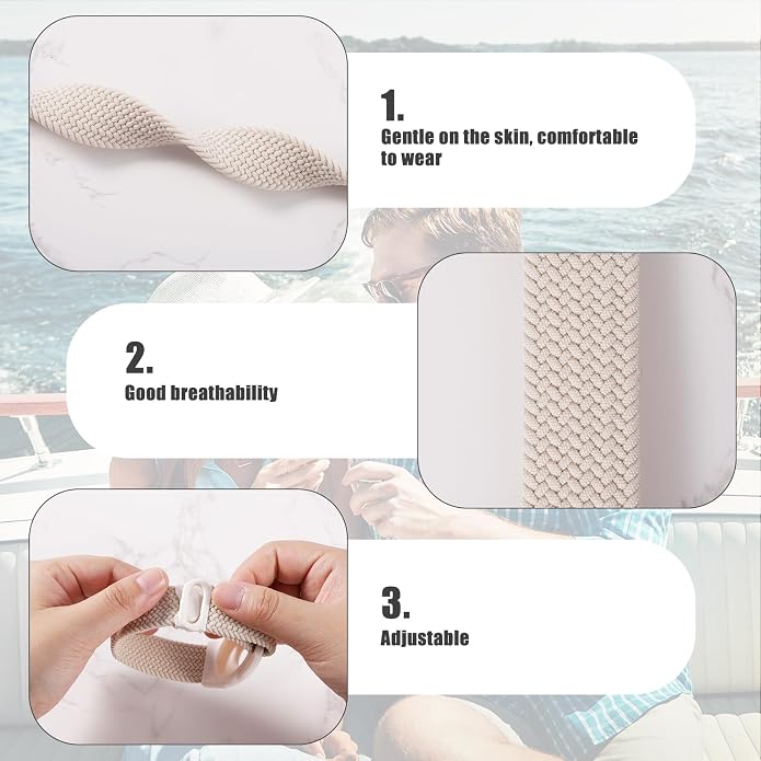 PEUTIER 4pcs Holder for Princess Cruise Medallion, Adjustable Braided Wristband Bracelet for Princess Medallion Holder Accessories Comfortable & Breathable Watch Band fit Men Women