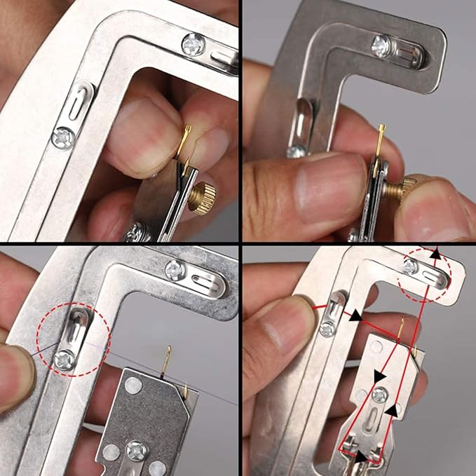 kobeIeen Stainless Steel Fishing Hook Tool Fishing Hook Tyer Knot Machine Tying Device Fishing Line Tyer Knotting Tools