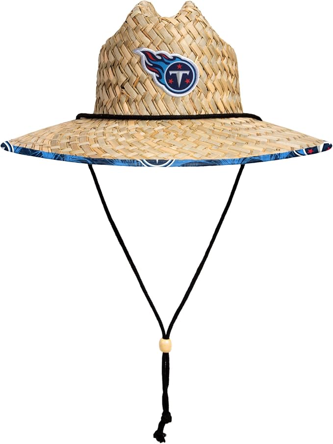 FOCO Men's NCAA College Team Logo Floral Straw Sun Hat