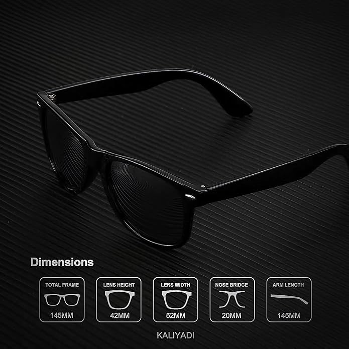 KALIYADI Polarized Sunglasses for Men and Women Matte Finish Sun glasses Color Mirror Lens UV Blocking (3 Pack)