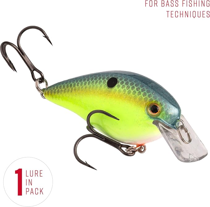 Strike King KVD 1.5 Hard Knock Fishing Lure, 3/8 oz, 3D Lifelike Eyes