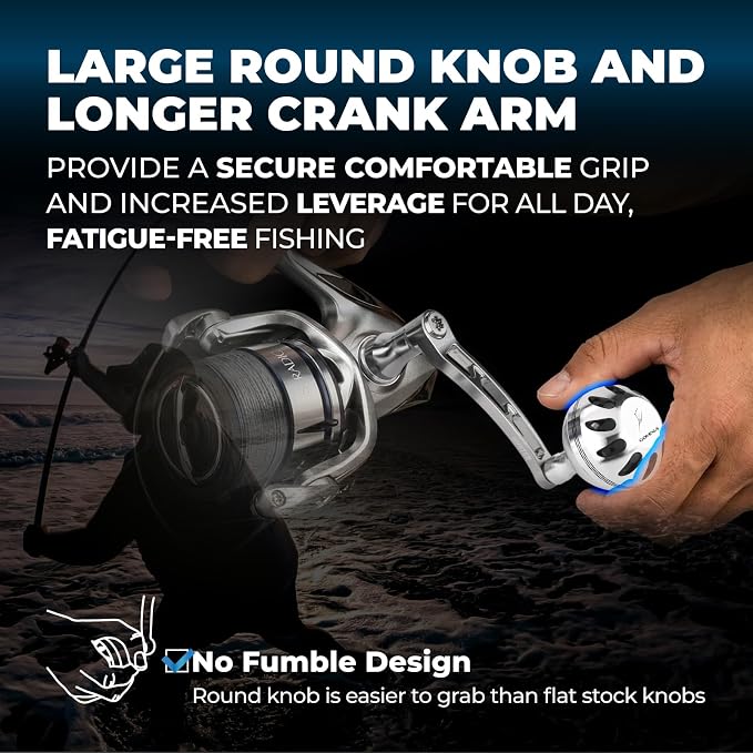 GOMEXUS Power Handle for Shimano Stradic FL FM Stella Vanford Vanquish Nasci Twinpower 1000-5000 Spinning Reel Replacement Crank