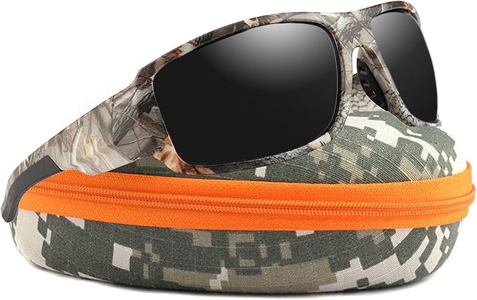 Camo Polarized Wrap-around Sport Sunglasses for Men Women UV400 Driving Fishing Hunting Sun Glasses