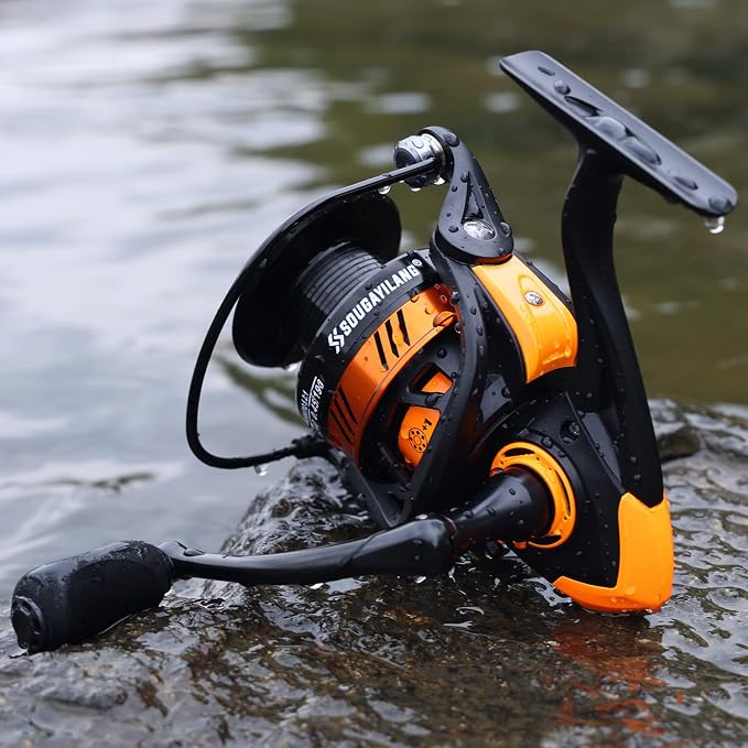 Sougayilang Fishing Reel, Ultralight Spinning Reel with Aluminum Spool, 5.2:1 High Speed Spinning Fishing Reel, 1000-6000 Series for Freshwater