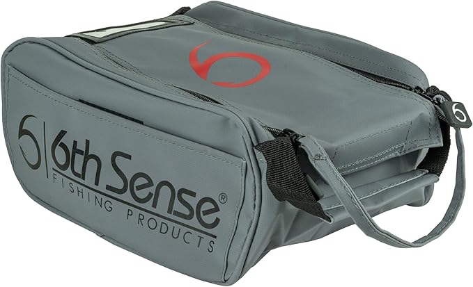 6th Sense Fishing Large Bait Bag – Durable Soft-Sided Storage for Soft Plastics (Gray)