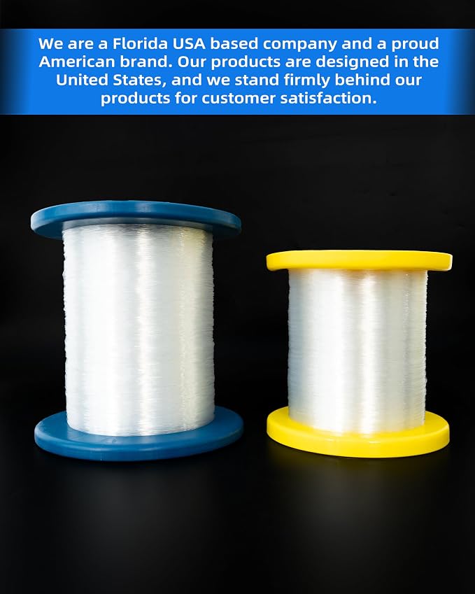BLUEWING Monofilament Fishing Line Clear Mono Fish Wire Thin Diameter String 6-400 lbs, 50-3000 Yards
