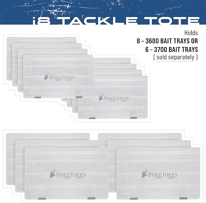 FROGG TOGGS Fishing Tray Tote, Secures Organizes and Protects Tackle Trays