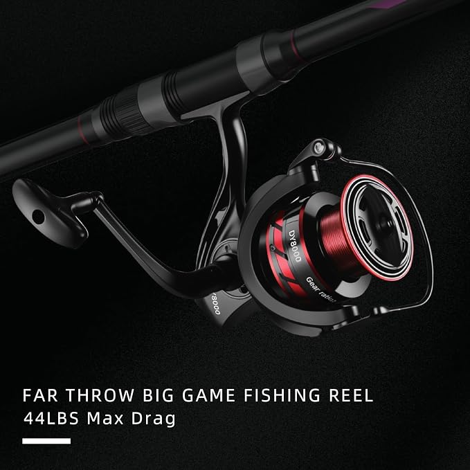 HAUT TON Spinning Reel 8000/9000/13000/15000, 3+1BB Full Metal Surf Fishing Reels,4.5:1Gear Ratio 44lbs Max Drag Medium/Heavy Long Casting Inshore&Offshore Saltwater Fish