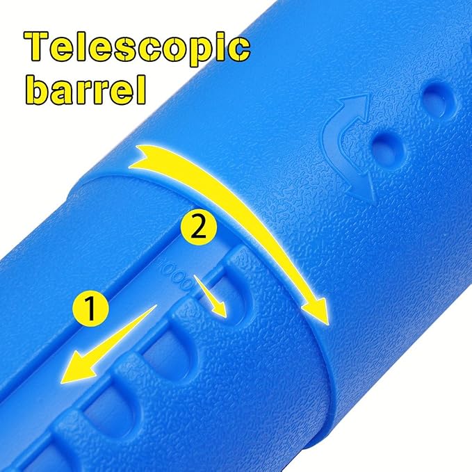 DEWEL Document Tube,Plastic Expanding Poster/Art/Document Storage Tube 24.5 to 40 inches Adjustable with Carrying Strap Waterproof and Light-Resistance Telescoping Carrying Case (Blue-Large Size)