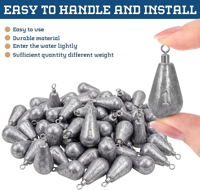 Landhoow Bell Sinkers Weights Casting Swivel Bell Sinkers Fishing Weights Rig for Ocean Saltwater Freshwater Surf Bass Fishing Casting Gear Tackle
