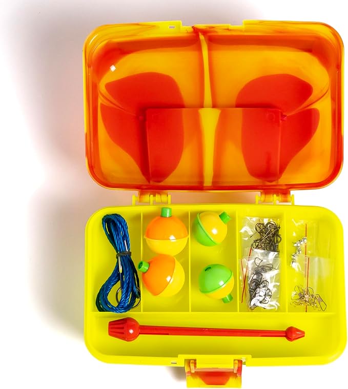 Catch Co Mystery Tackle Box Bank Fishing Essentials - 88 Pieces - Small Tackle Box