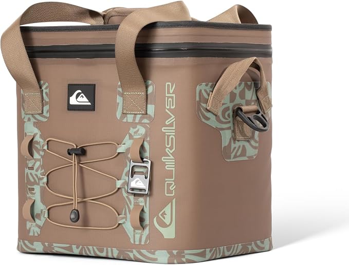 Quiksilver Welded Bungee Backpack Cooler, 30L/36 Cans, 48-72 Hours Insulation, Leakproof & Waterproof IPX7 Rated, Heavy-Duty 600D TPU, Adjustable Straps