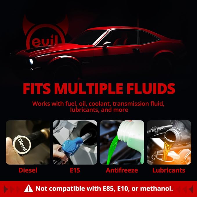EVIL ENERGY 8AN Fuel Line, AN8 Braided Fuel Hose Nylon CPE 25FT Black