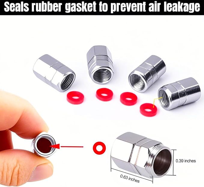 Aluminum 4pcs Tire Valve Cap Cover Set Compatible with Ram 1500 Tire Valve Stem caps fiit for Ram 1500 Car Accessories Decor. (Silver-for-1500)