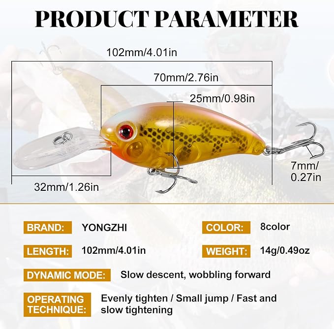 Fishing Lures Shallow Deep Diving Swimbait Crankbait Fishing Wobble Multi Jointed Hard Baits for Bass Trout Freshwater and Saltwater