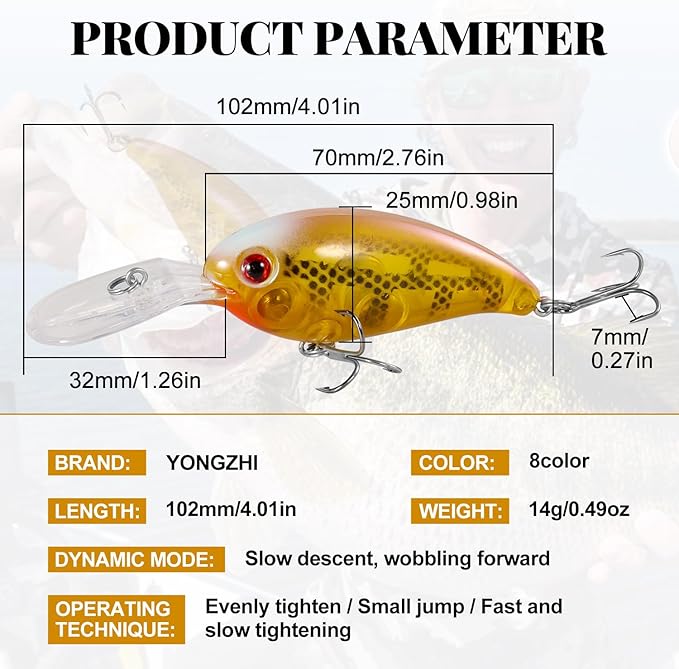 Fishing Lures Shallow Deep Diving Swimbait Crankbait Fishing Wobble Multi Jointed Hard Baits for Bass Trout Freshwater and Saltwater