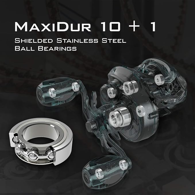 KastKing Speed Demon Elite Fishing Reel, World's Fastest 10.5:1 Gear Ratio/Deadbolt Baitcasting Reel, 10+1 Shielded Stainless Steel BB, CNC Lightweight Aluminum Frame, Available in Skipping Version