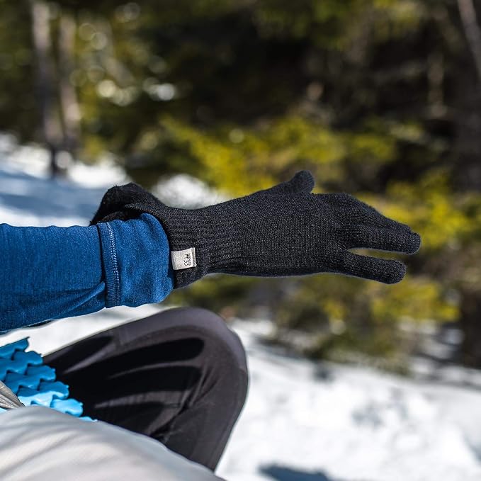 Merino Wool Glove Liner - Warm Base Layer - Ski Liner Glove - 3 Season Wear - Multiple Colors and Sizes
