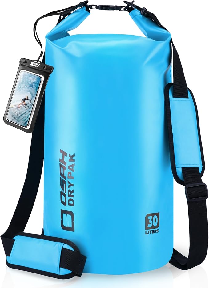 Waterproof Dry Bag, 5L/10L/20L/30L/40L Roll Top Lightweight Storage Backpack with Phone Case for Women & Men, Floating Waterproof Sack for Travel, Swimming, Kayaking, Paddle Board, Camping & Beach