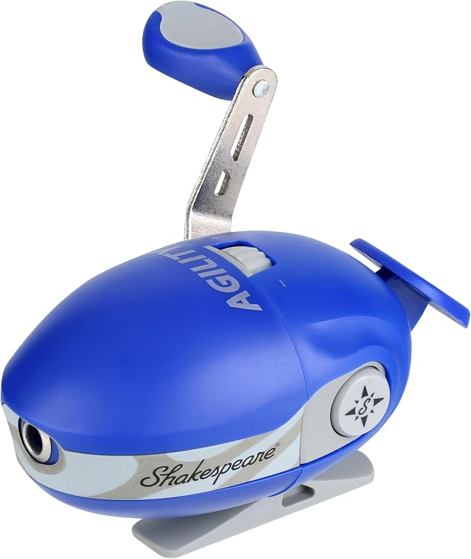 Shakespeare Agility Spincast Fishing Reel, Ultra-Ergonomic Design, Soft-Touch Handle Knobs, Pre-spooled with Stren Line