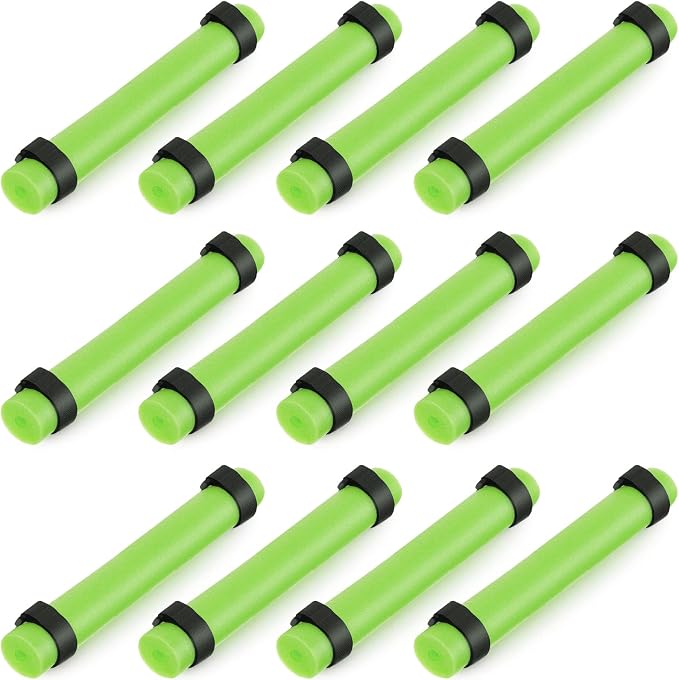 12 Pieces Fishing Rod Floats Fishing Pole Floats Kayak Gear with 24 Hook and Loop Straps for Boats Accessories