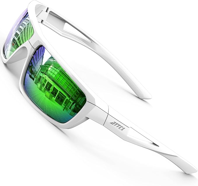 ATTCL Polarized Sunglasses Men Sports: UV Protection Lightweight TR90 Frame Anti-Slip Wrap-Around for Driving Fishing Golf