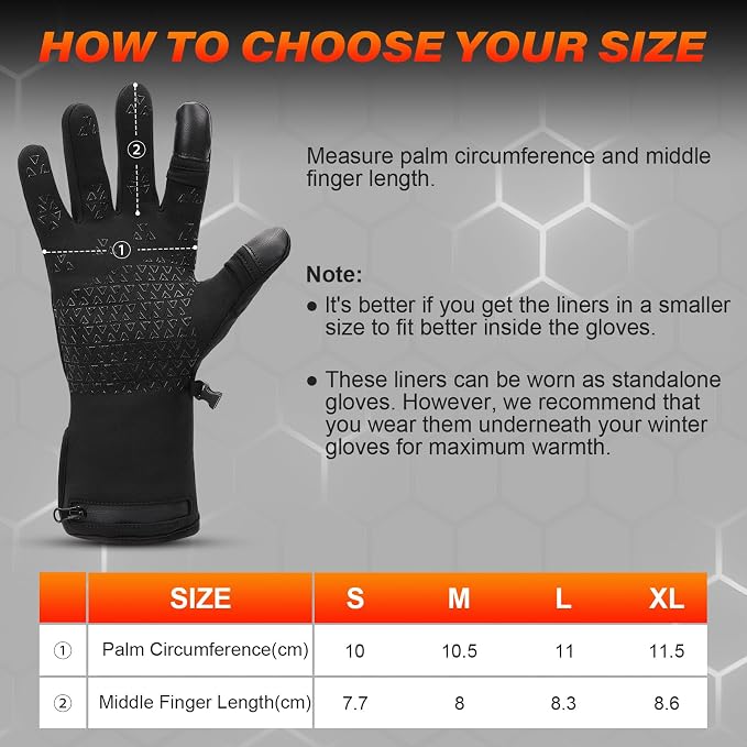 V.Step Fingerless Heated Gloves for Arthritis Relief Rechargeable Warm Gloves for Fishing Work Motorcycle Riding and Ski