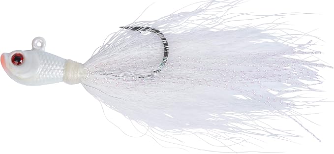 Bucktail Jigs 3 Pack – Hand-Tied Bucktail Hair Fishing Lures | Unique Gliding Head | Saltwater & Freshwater | Striper, Bass, Flounder, Walleye, Fluke | Multiple Weights Available