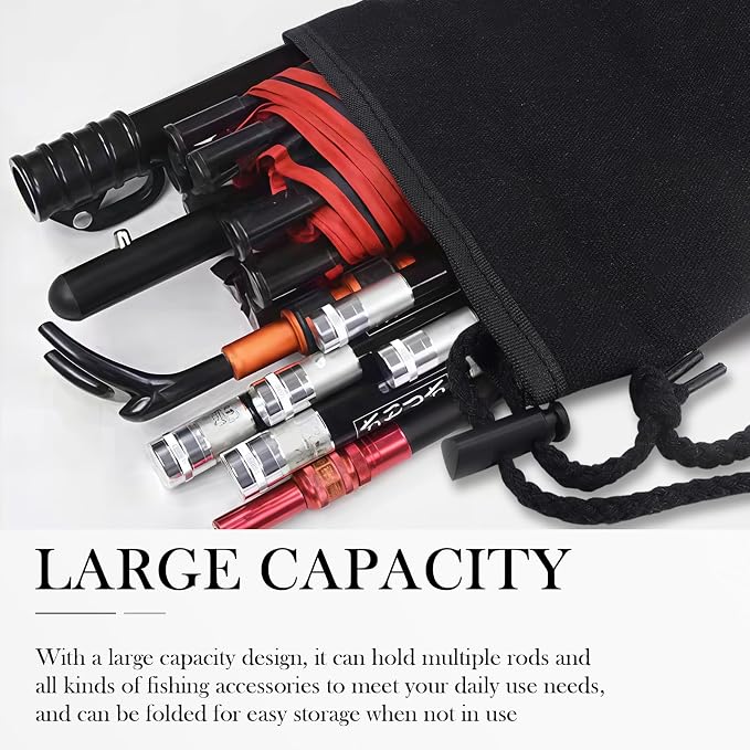 Fishing Rod Bag, Portable Fishing Pole Case, Pole Cover for Fishing Gear and Equipment, 31.4 x 7.4 x 0.4Inch