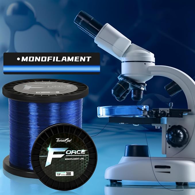 Force Monofilament Fishing Line, Heavy Duty Strong Mono Fishing Wire, Clear Nylon Leader Line