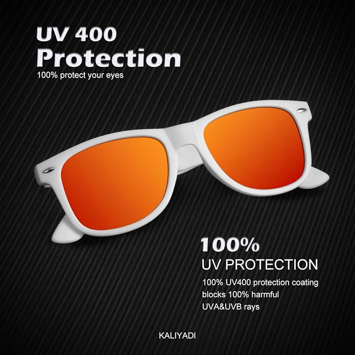 KALIYADI Polarized Sunglasses for Men and Women Matte Finish Sun glasses Color Mirror Lens UV Blocking (3 Pack)