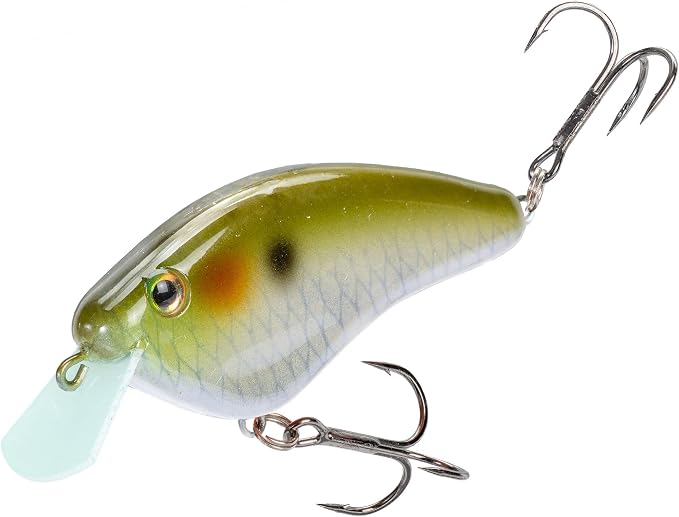 Strike King Hardliner Fishing Lure, Flat Sided Crankbait, Circuit Board Lip, Extra Tight Wobble, Size 4 Treble Hooks