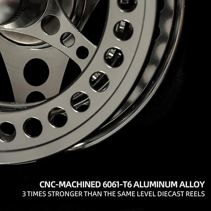 EX-ALC Fly Reel 3/4 5/6 7/8 9/10WT CNC Machined Large Arbor Aluminum Fly Fishing Reels Silver/Gunsmoke Fly Reels