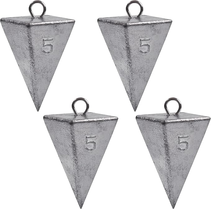 Pyramid Sinkers Fishing Weights Saltwater Pyramid Weights for Surf Fishing Gear Tackle 1oz 2oz 3oz 4oz 5oz 6oz 8oz