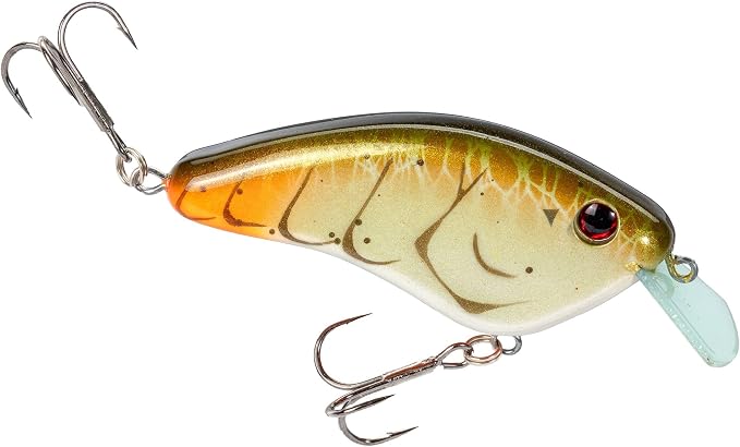 Strike King Hardliner Fishing Lure, Flat Sided Crankbait, Circuit Board Lip, Extra Tight Wobble, Size 4 Treble Hooks