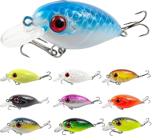 Fishing Lures Large Hard Bait Minnow VIB Lure with Treble Hook Life-Like Swimbait Fishing Bait Popper Crankbait Vibe Sinking Lure for Bass Trout Walleye Redfish