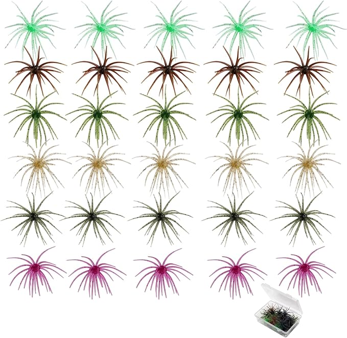 Creature Bait for Bass Fishing – Soft Plastic Fishing Lures, Fuzzy Dice & Sea Urchin Style Finesse Bait for Freshwater, Trout & Crappie with Tackle Box